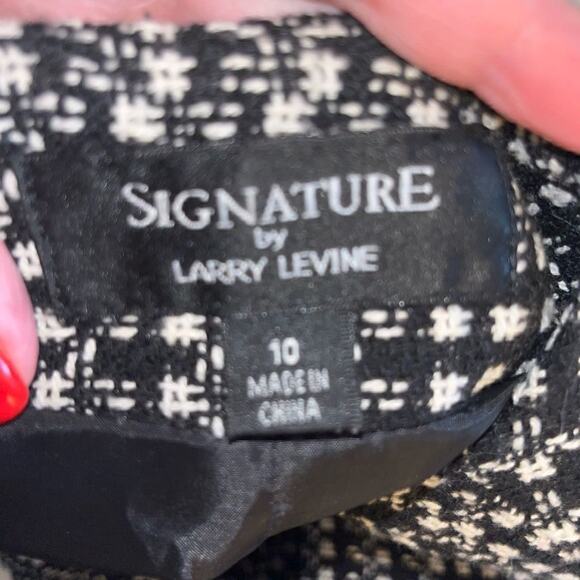 Larry Levine black & white woven dress jacket 10 - Picture 5 of 6